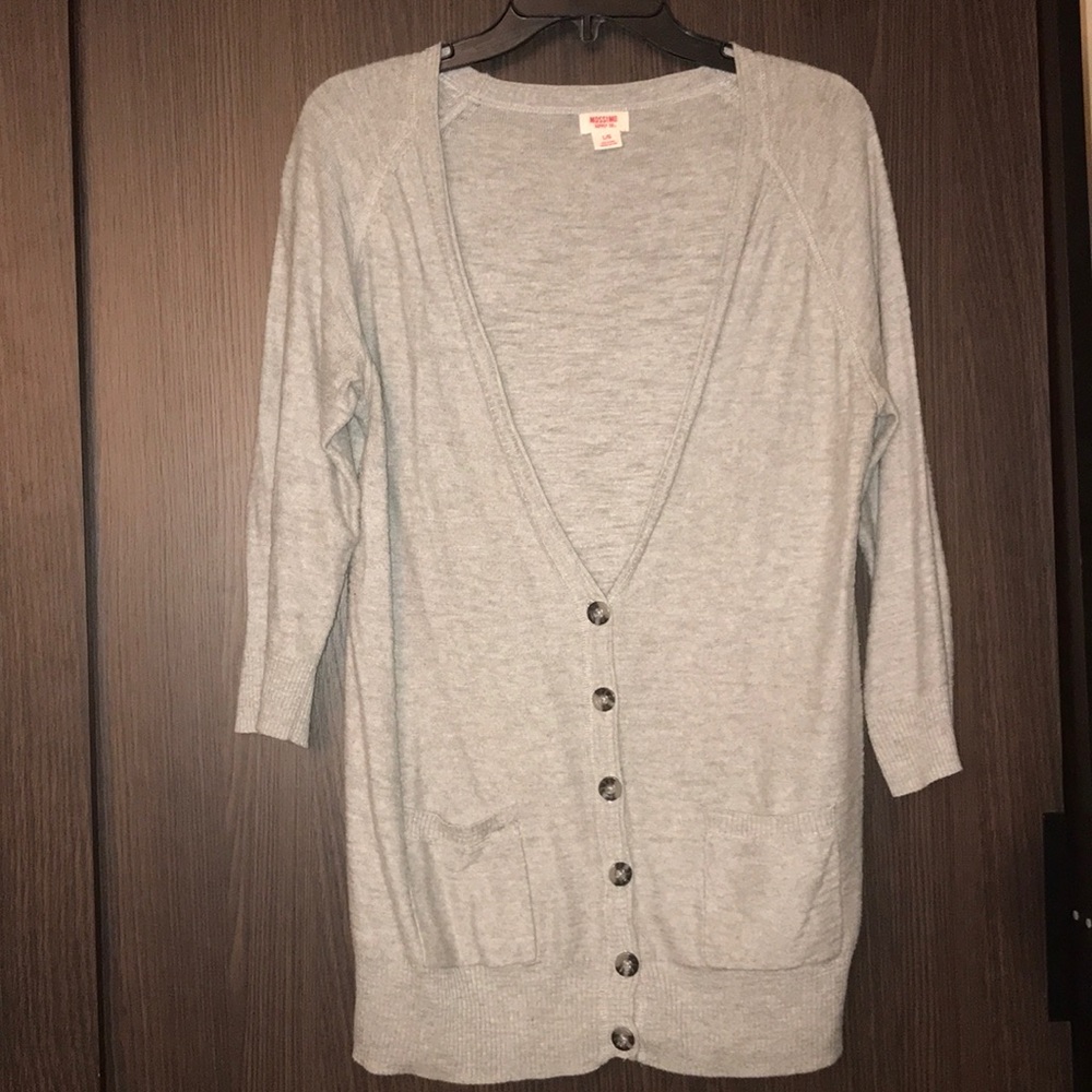 Gray cardigan